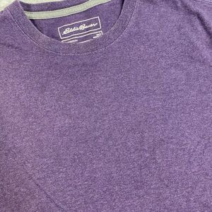 Eddie Bauer Men's Legendwash Large Crew Neck Short Sleeve‎ Purple T-Shirt